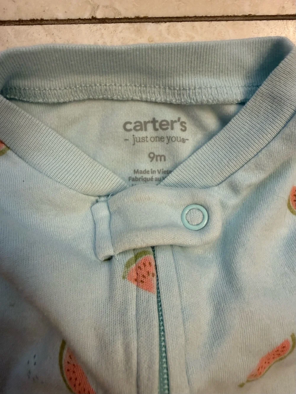 Bundle of 6 Baby Girl Cotton 2-Way Zip Sleep & Play Pajamas